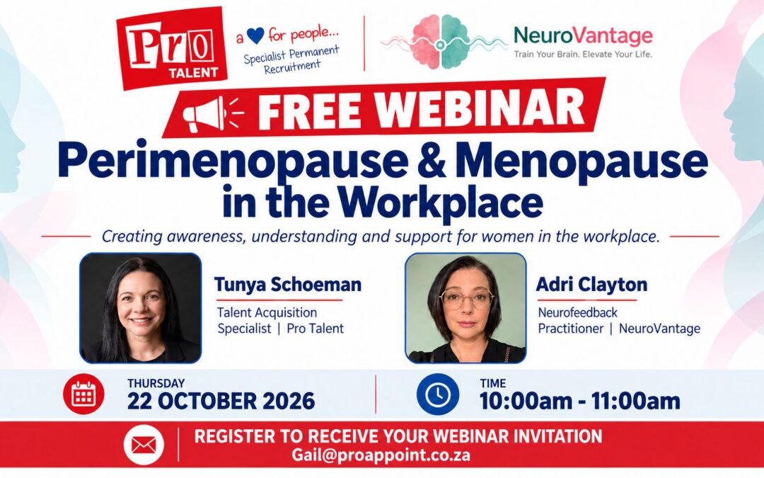 Free Webinar – Perimenopause & Menopause in the Workplace