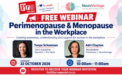 Free Webinar – Perimenopause & Menopause in the Workplace